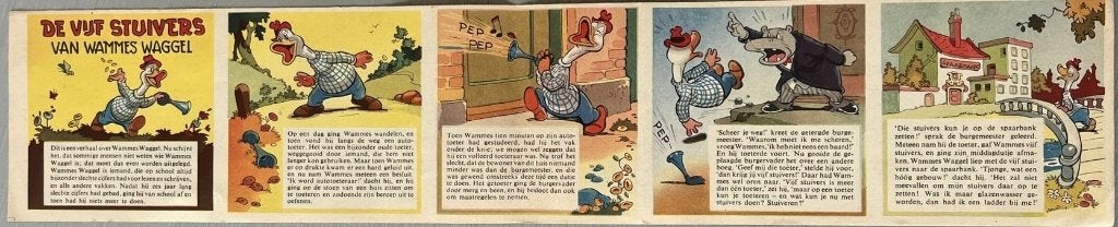 De vijf stuivers van Wammes Waggel Strook Vouwboekje 1953, Gelezen, Marten Toonder, Verzenden, Eén stripboek
