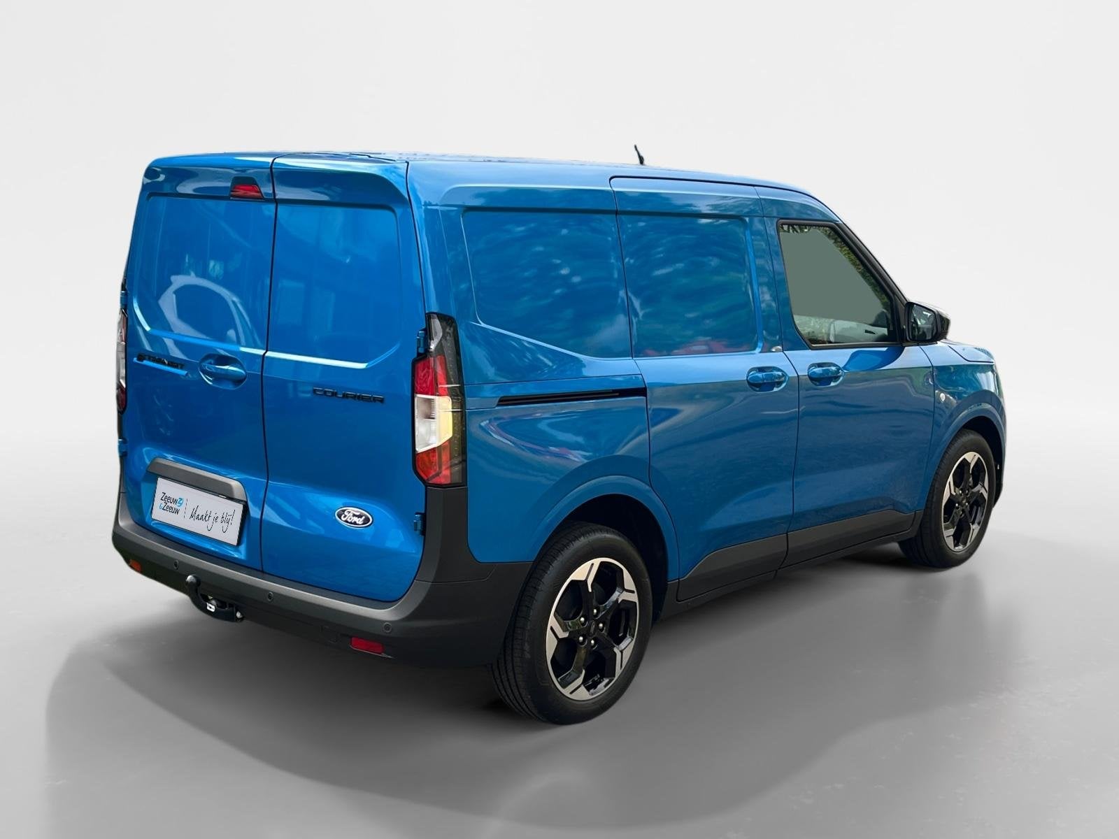 Ford E-Transit Courier Limited 44 kWh 136 pk | DEMO voertuig, Auto's, Bestelauto's, Met garantie (alle), Blauw, 44 kWh, Origineel Nederlands
