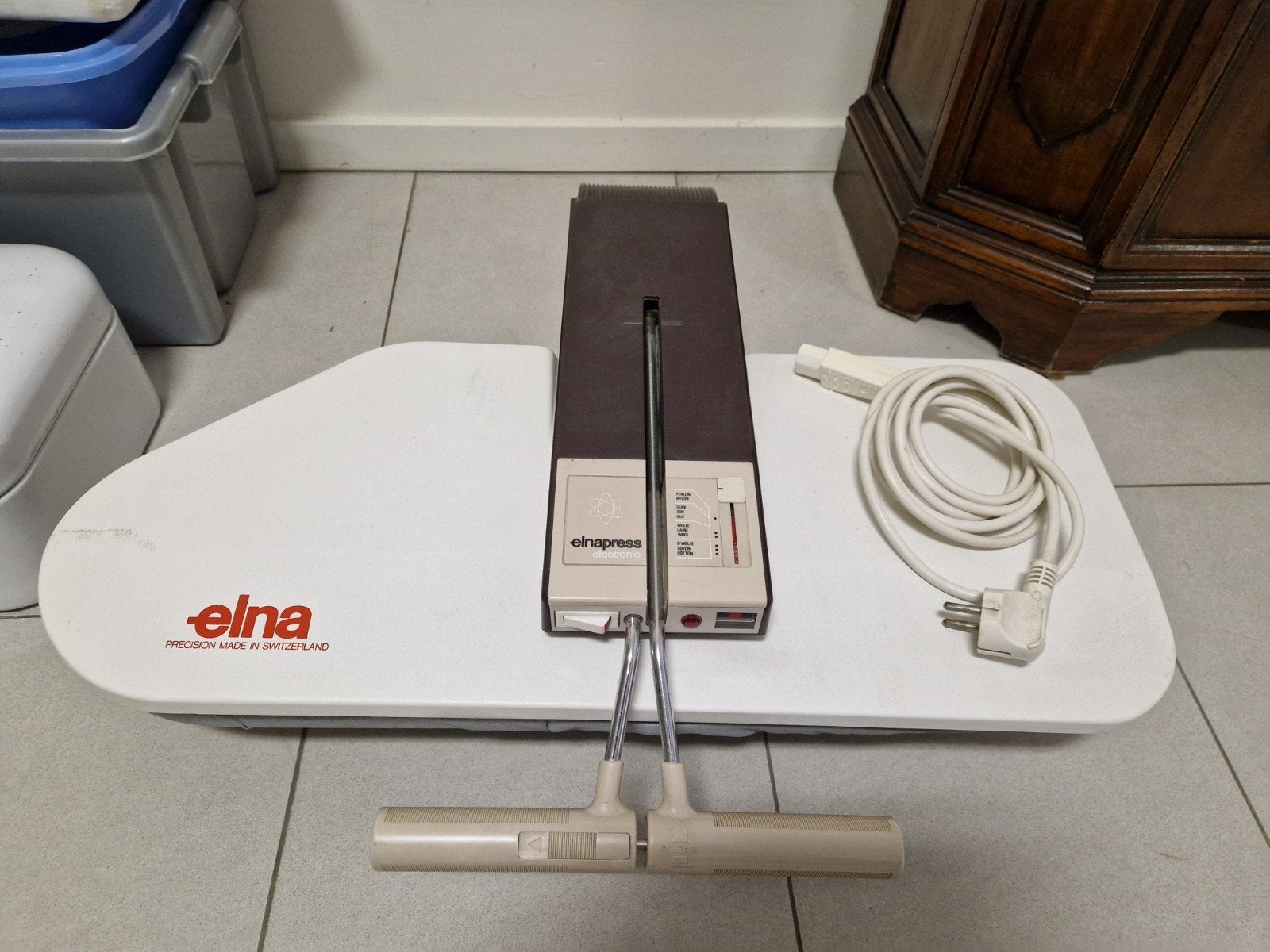 Elna Elnapress Electronic Strijkpers - Vintage Strijkijzer, Ophalen, Gebruikt, Strijkijzer met snoer