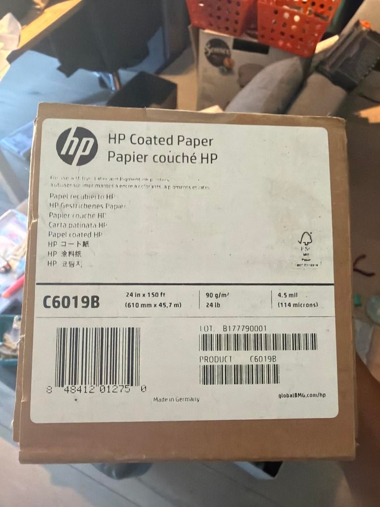 HP Coated Paper C6019B - 610mm x 45,7m, Ophalen of Verzenden, Nieuw, Overige typen