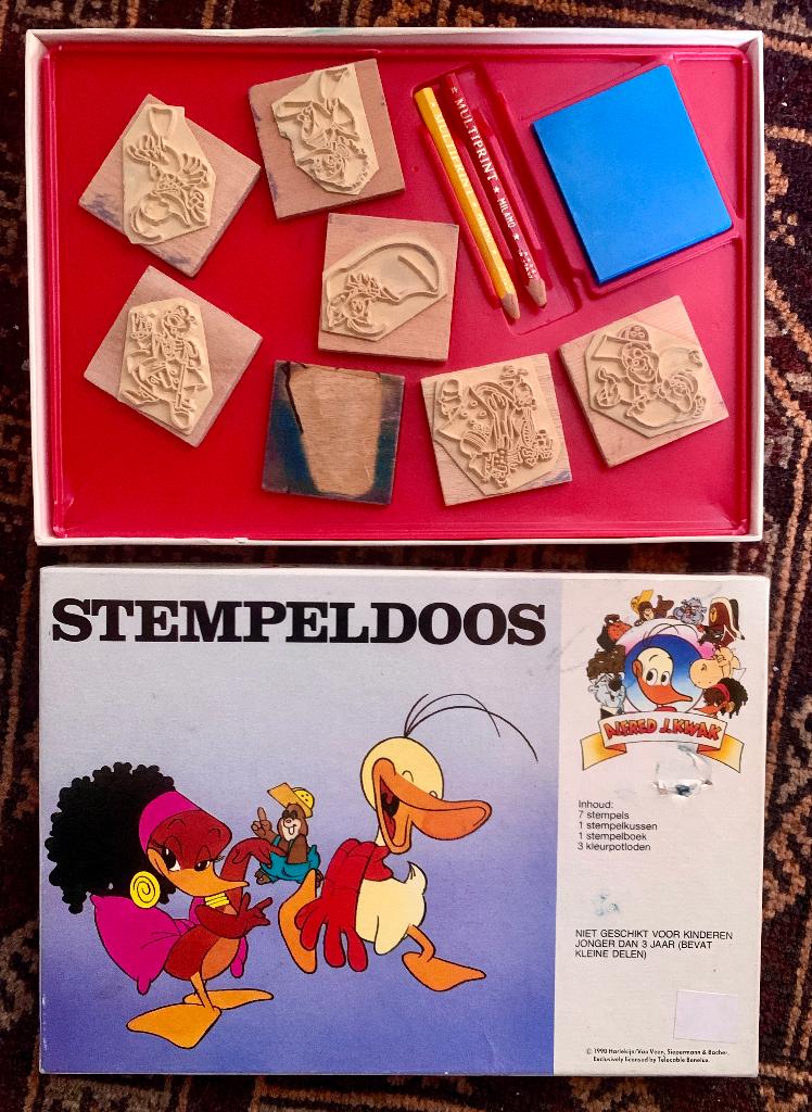 Alfred J. Kwak Stempeldoos - 1990 harlekijn/Van Veen