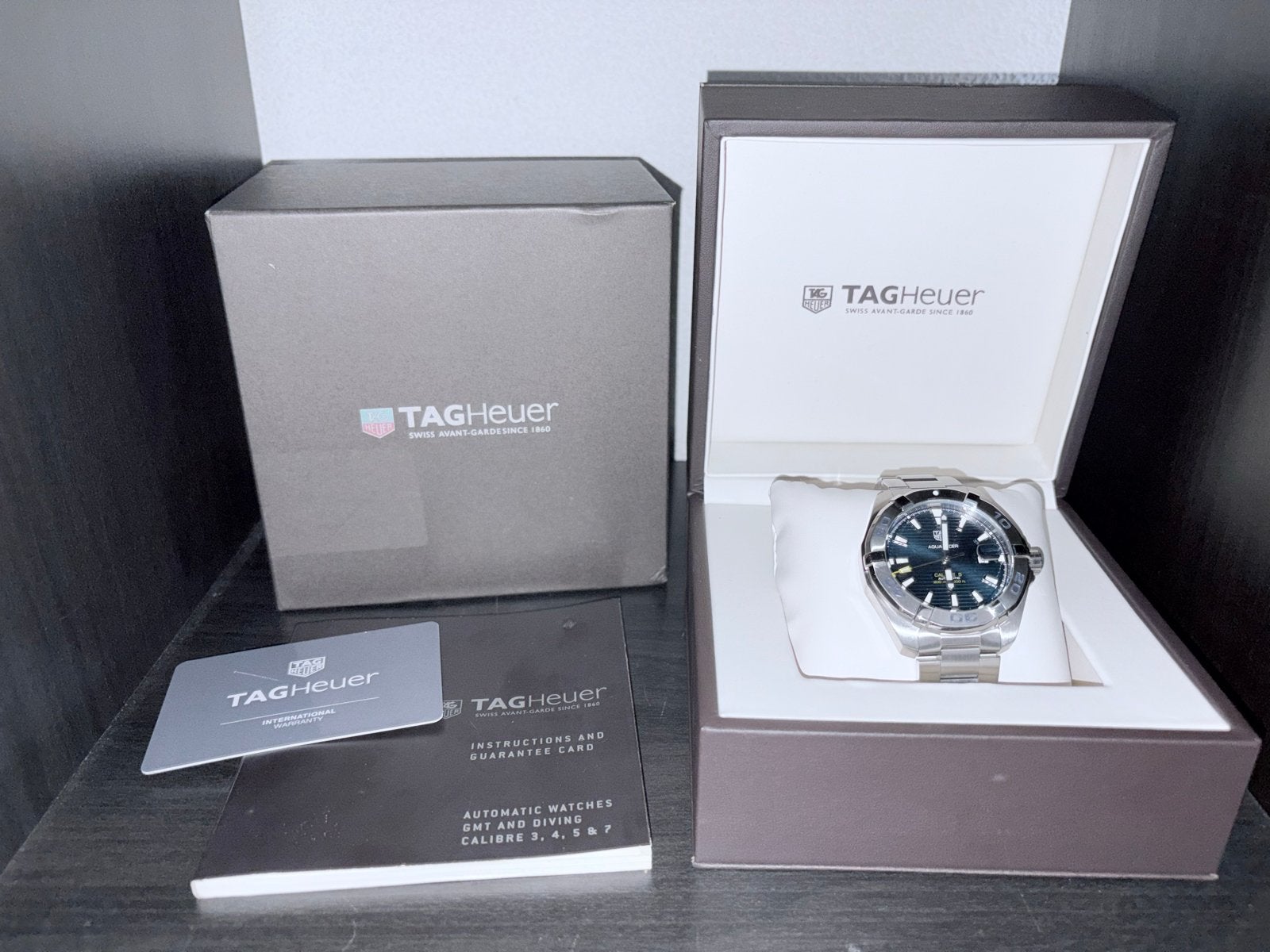TAG Heuer Aquaracer Calibre 5 Automatisch Herenhorloge, Staal, Polshorloge, Ophalen of Verzenden, Zo goed als nieuw