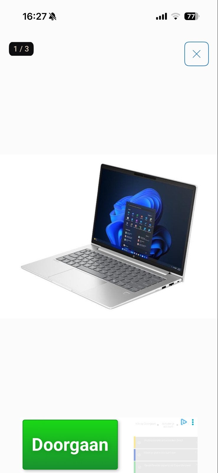 HP Laptop met Intel Core i5-1135G7 en 8GB RAM, Computers en Software, 2 tot 3 Ghz, 8 GB, Ophalen of Verzenden, Zo goed als nieuw
