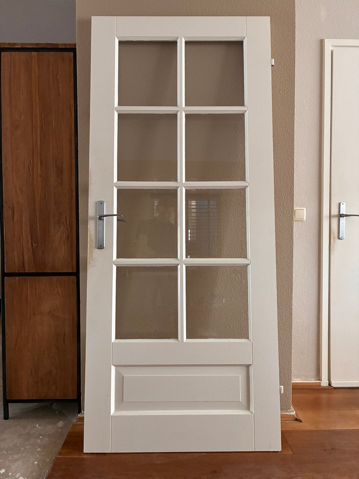 2x binnendeur opdek met glas rechtsdraaiend, Ophalen, Gebruikt, Binnendeur, Glas