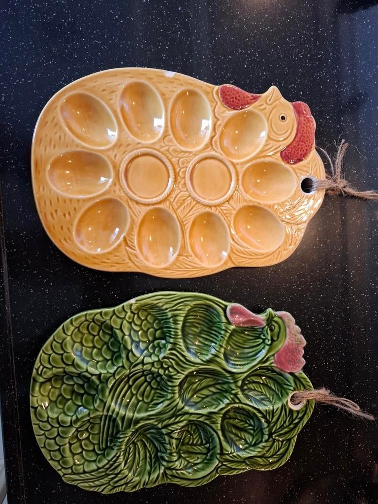 Eierschalen in kipvorm - set van 2, Antiek en Kunst, Ophalen