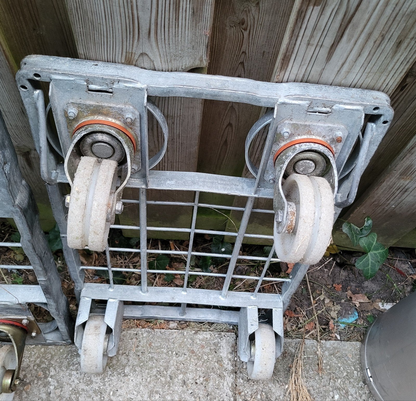 Zware metalen dolly / verrijdbaar plateau transportkar, Ophalen of Verzenden, Gebruikt