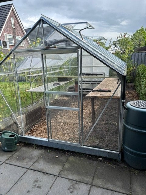 Nog zeer goede en mooie tuinkas compleet 2,50 m x 3,80, Tuin en Terras, Kassen, Ophalen, Kweekkas, Zo goed als nieuw, Glas