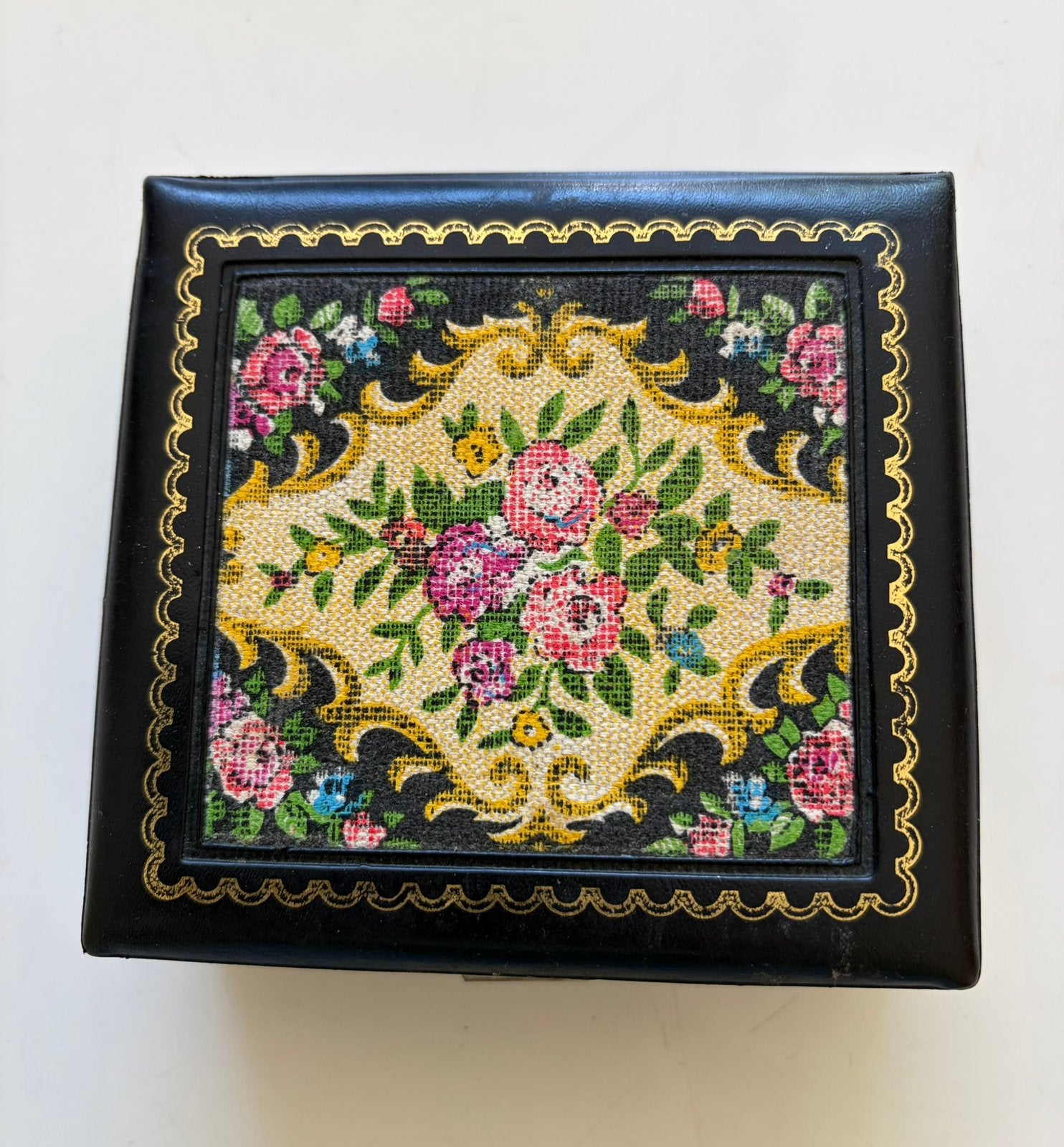 Mooie sieraden doos, vintage, Ophalen of Verzenden, Zo goed als nieuw, Zwart, Dame