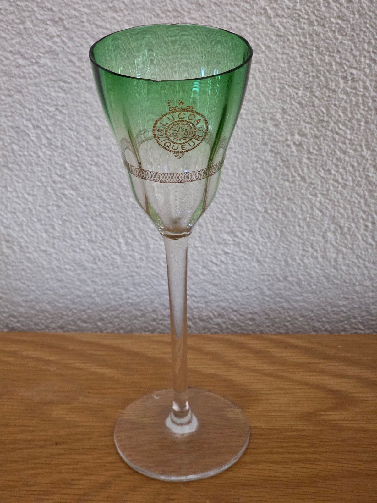 Decoratief Moser Liqueur Luca glas met kleine barst, Ophalen of Verzenden