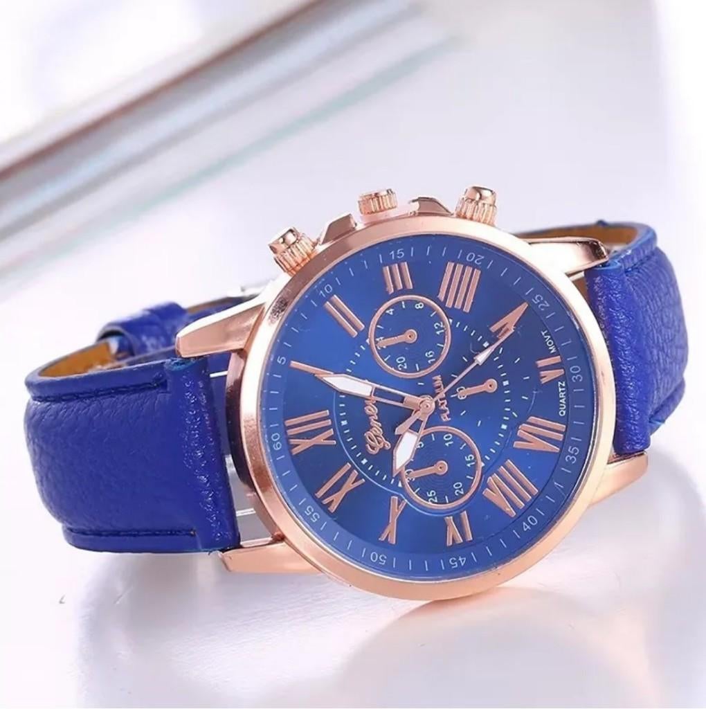 Aurevia Bella Chrono Nieuw Horloge, Overige merken, Leer, Staal, Polshorloge