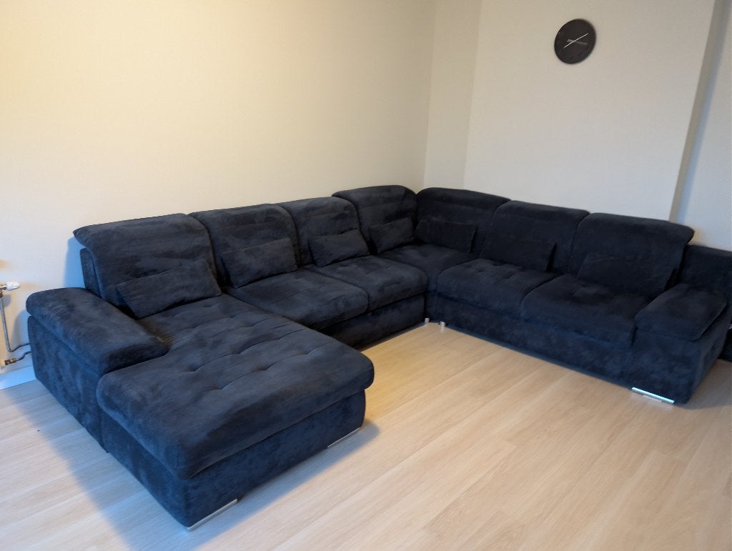Ruime hoekbank van Seats and Sofas - Zeer goede staat, Ophalen, Hoekbank, 300 cm of meer, Zo goed als nieuw