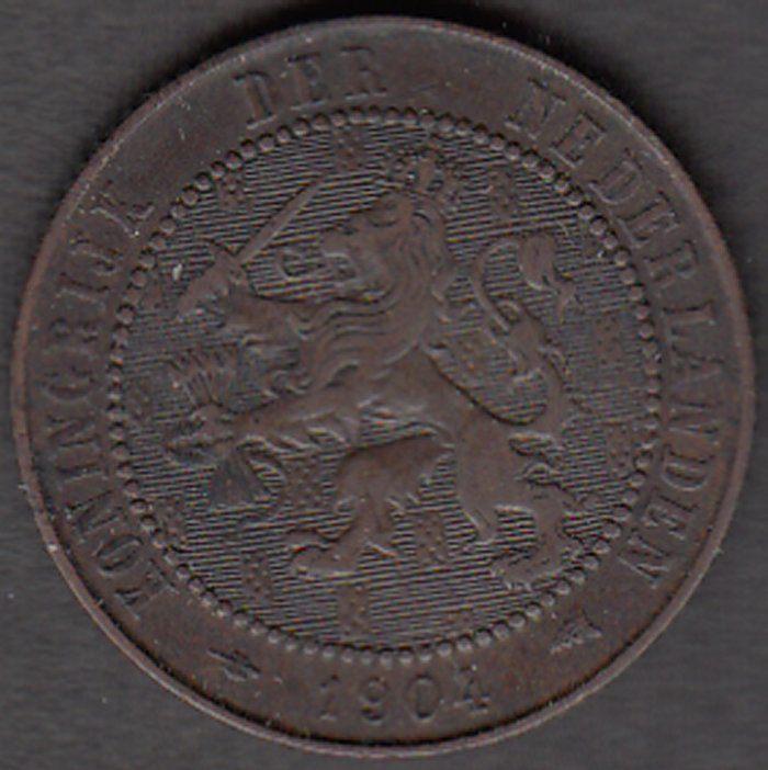 Nederland 2½ cent 1904 Wilhelmina in munthouder, Ophalen of Verzenden, Koningin Wilhelmina, Overige waardes, Losse munt