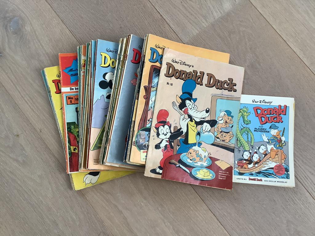 stapel oude weekbladen van Donald Duck uit 1978/1979/1980, Meerdere stripboeken, Ophalen of Verzenden, Gelezen