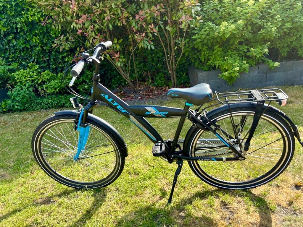 ALTEC SPEED jongensfiets – zwart/blauw - 26 INCH, Altec, Gebruikt, Velgrem, Handrem