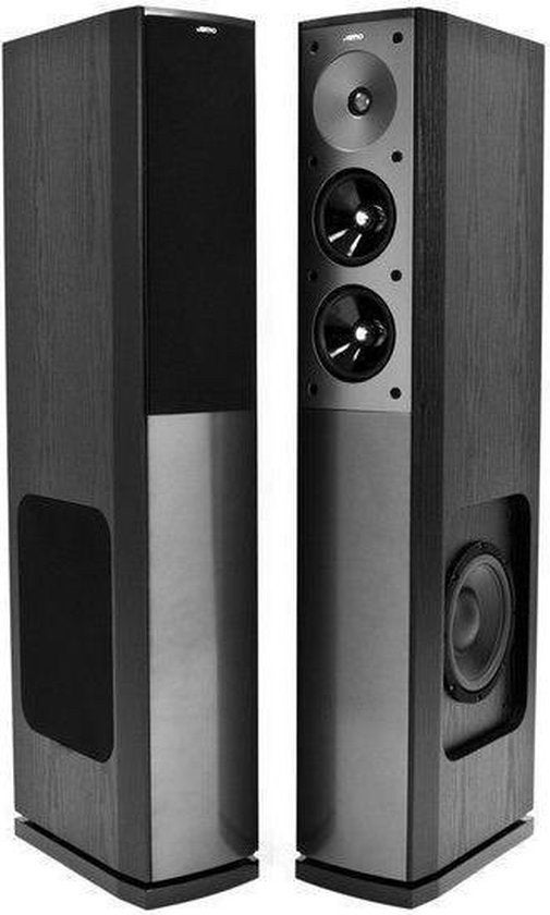 Jamo S 606 Vloerstaande Luidsprekers - Zwart/Hout, Vloerstaande luidspreker, Jamo, Ophalen, 150 watt of meer
