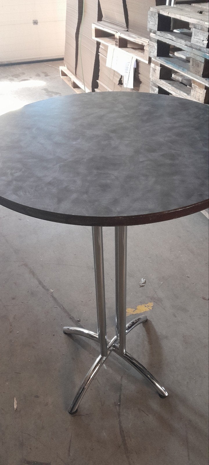 bar/statafel 4 stuks chroom onderstel formica blad 35 per st, Huis en Inrichting, Ophalen of Verzenden, Gebruikt