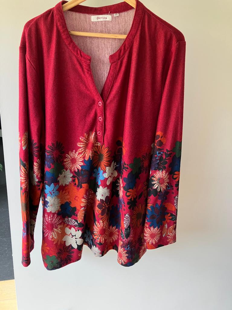 Mooie rode trui, Kleding | Dames, Truien en Vesten, Ophalen of Verzenden, Gedragen, Maat 46/48 (XL) of groter, Rood