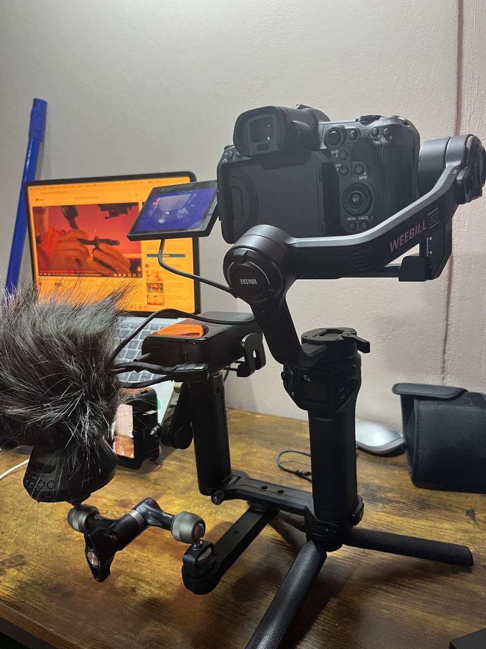 VR180 Camera Kit – Canon R5 C + Dual Fisheye + Gimbal + Mic, Ophalen of Verzenden, Zo goed als nieuw