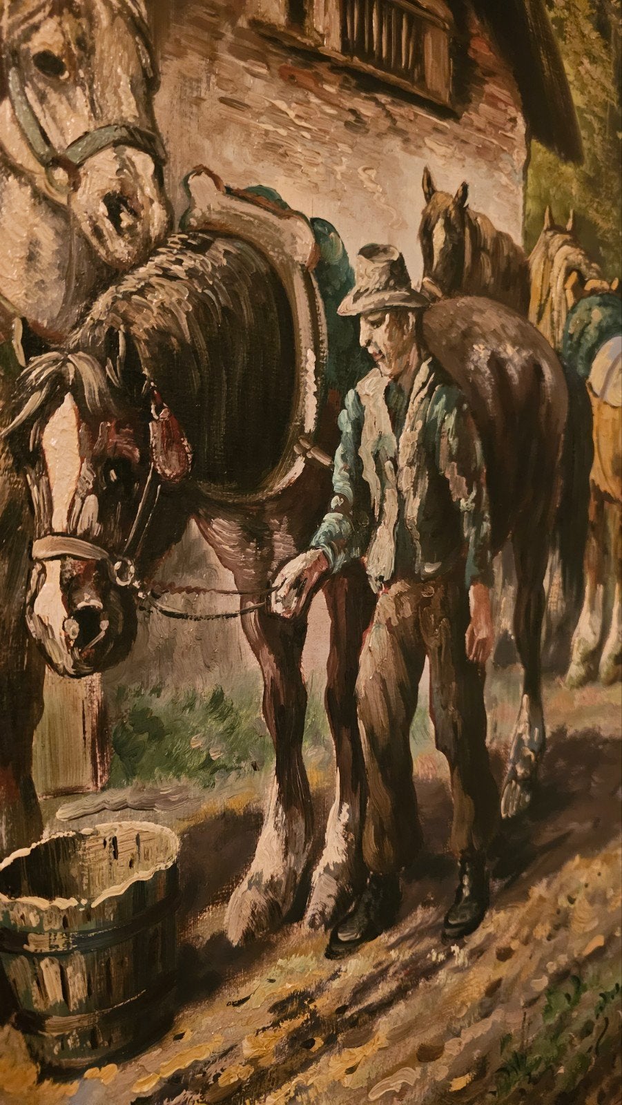 Cornelis Anton Schuurhuis XL Schilderij met Brief uit 1979, Ophalen, Doek, Realistisch, Origineel werk