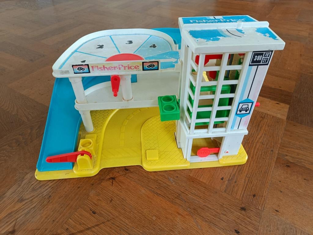Retro Fisher Price garage - Vintage speelgoed, Ophalen, Gebruikt, Speelset