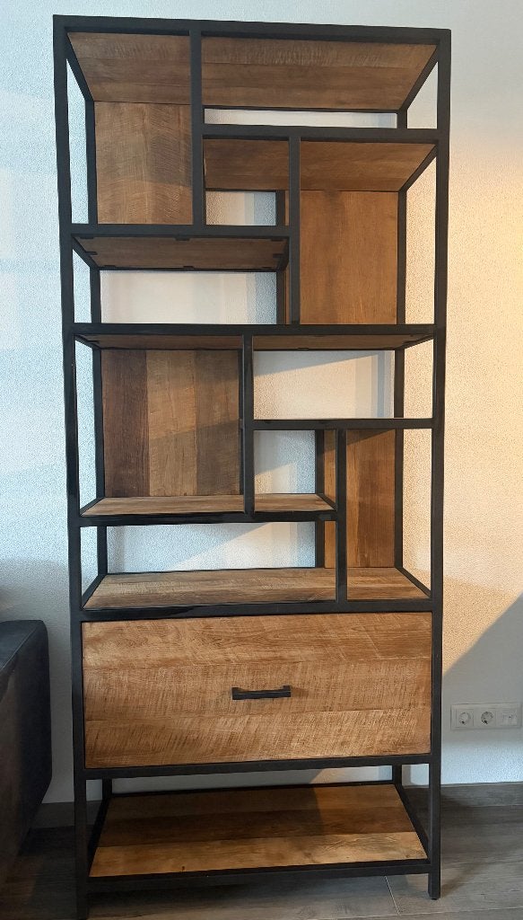 Open vakken kast met lade, Met plank(en), 200 cm of meer, 50 tot 100 cm, Zo goed als nieuw