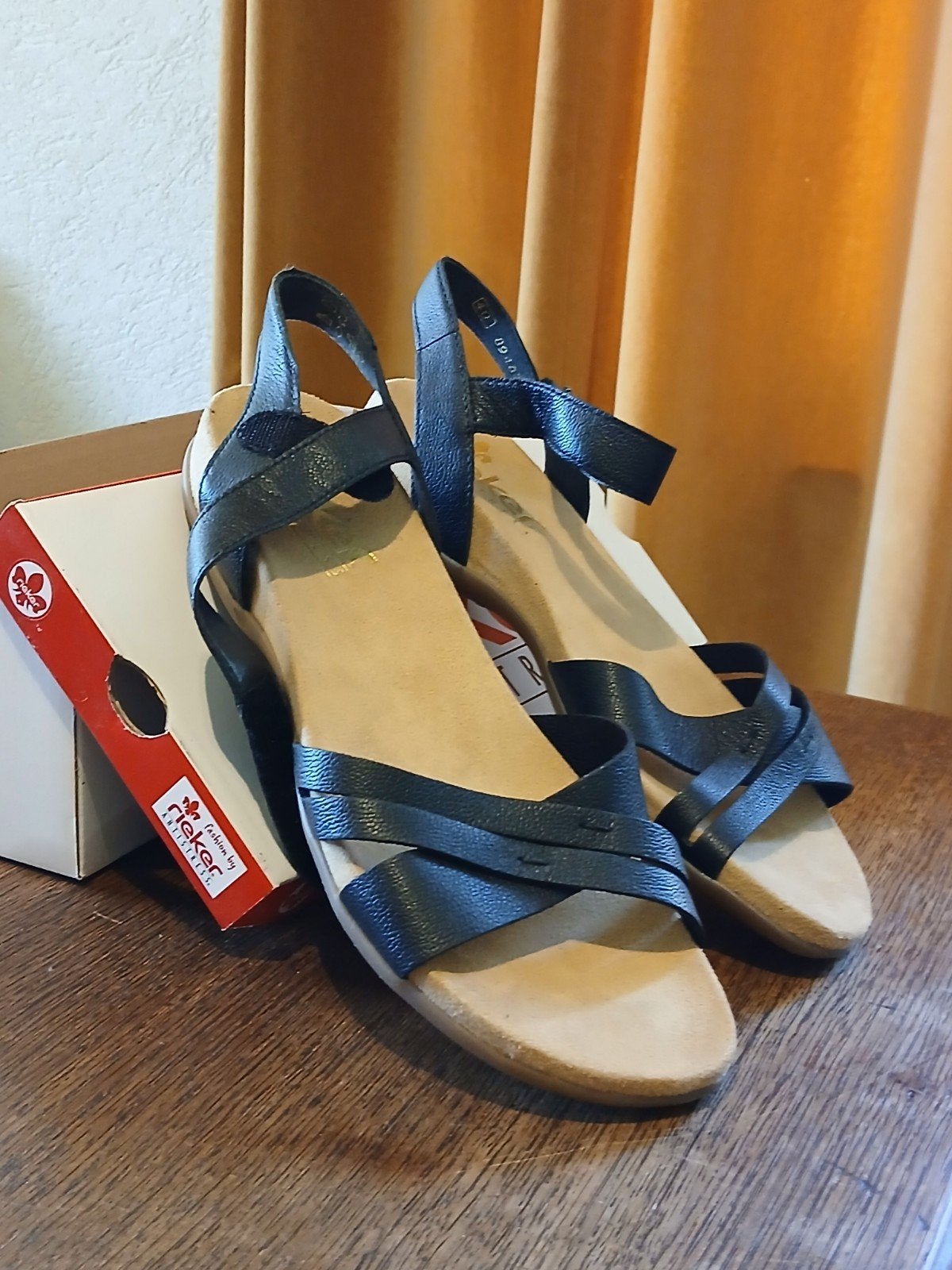 NIEUWE RIEKER ANTISTRESS SANDALEN.(40), Zwart, Nieuw, Rieker, Sandalen of Muiltjes
