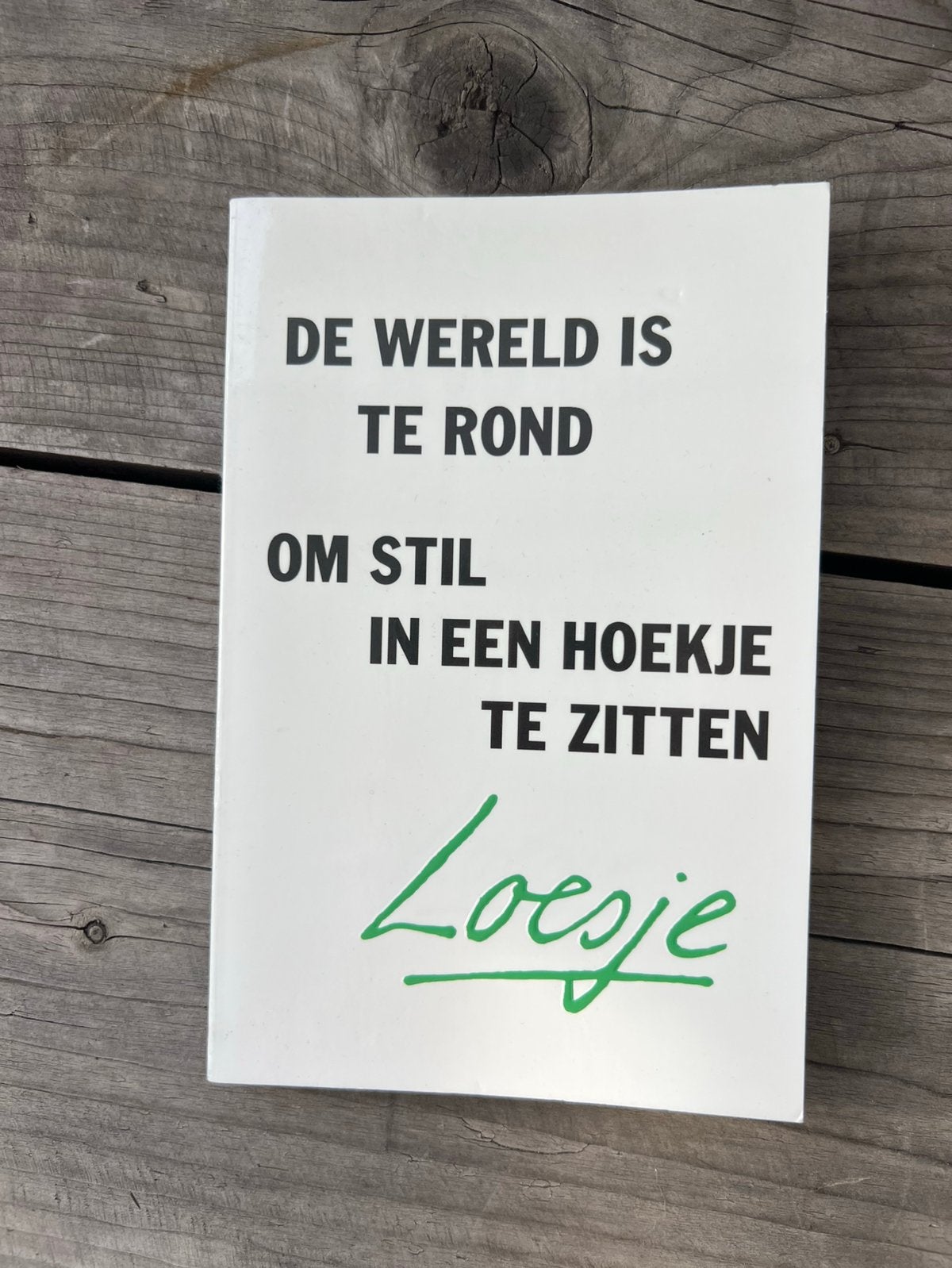 De wereld is te rond om stil in een hoekje te zitten, Ophalen of Verzenden, Zo goed als nieuw, Loesje
