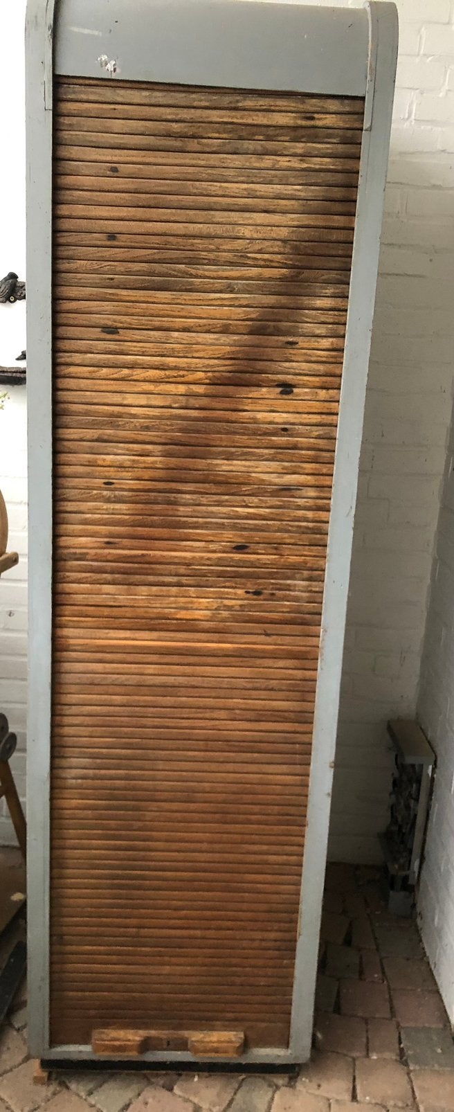 Vintage houten rolluikkast, Zo goed als nieuw, Minder dan 100 cm, 25 tot 50 cm, 50 tot 100 cm