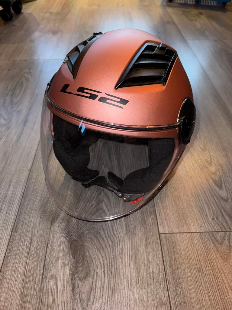 Roze scooterhelm, Fietsen en Brommers, Brommerhelmen, Ophalen, Zo goed als nieuw, Extra large of groter