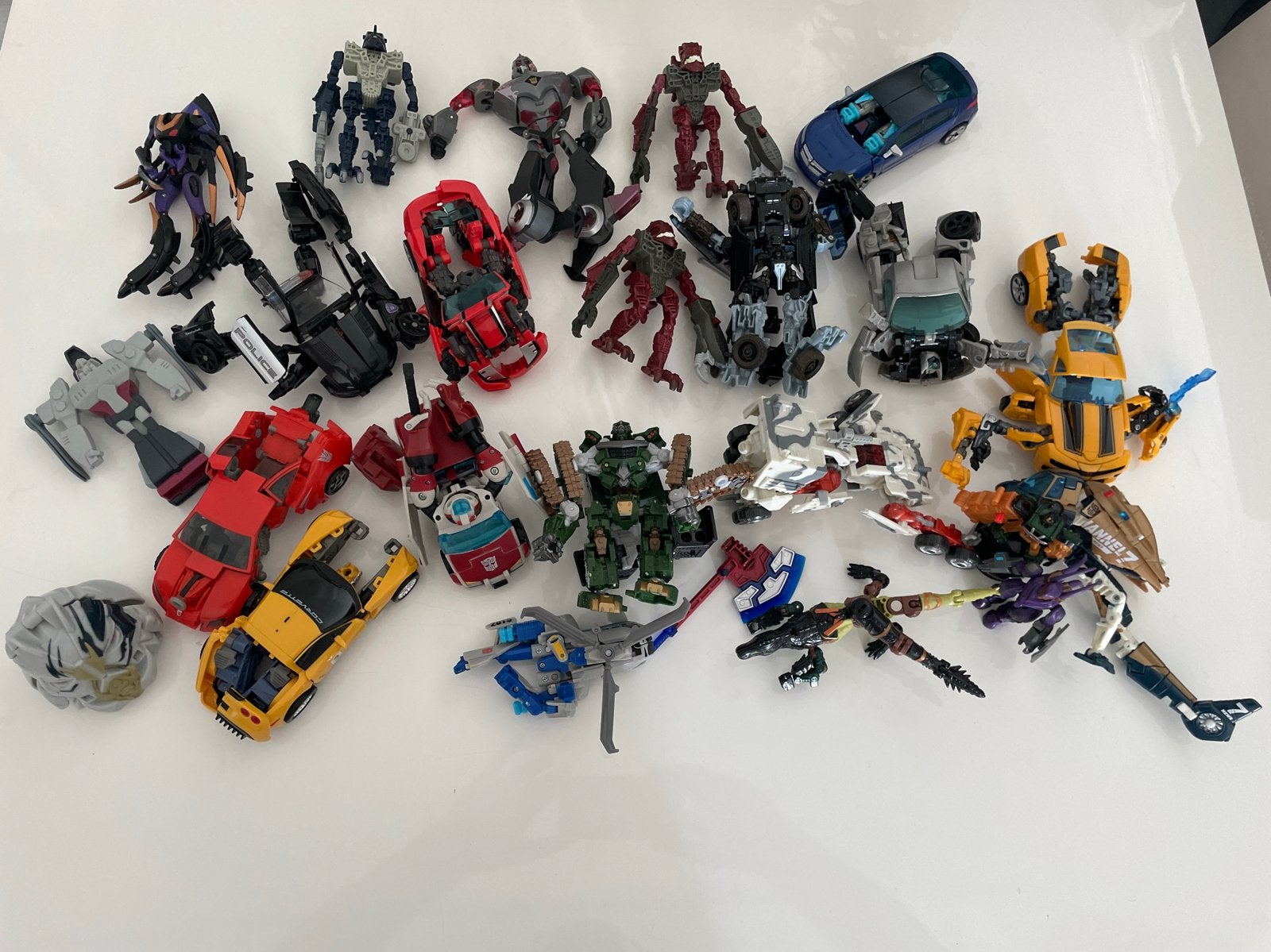 Grote collectie Transformers actiefiguren, Verzamelen, Transformers, Gebruikt, Overige generaties, Ophalen
