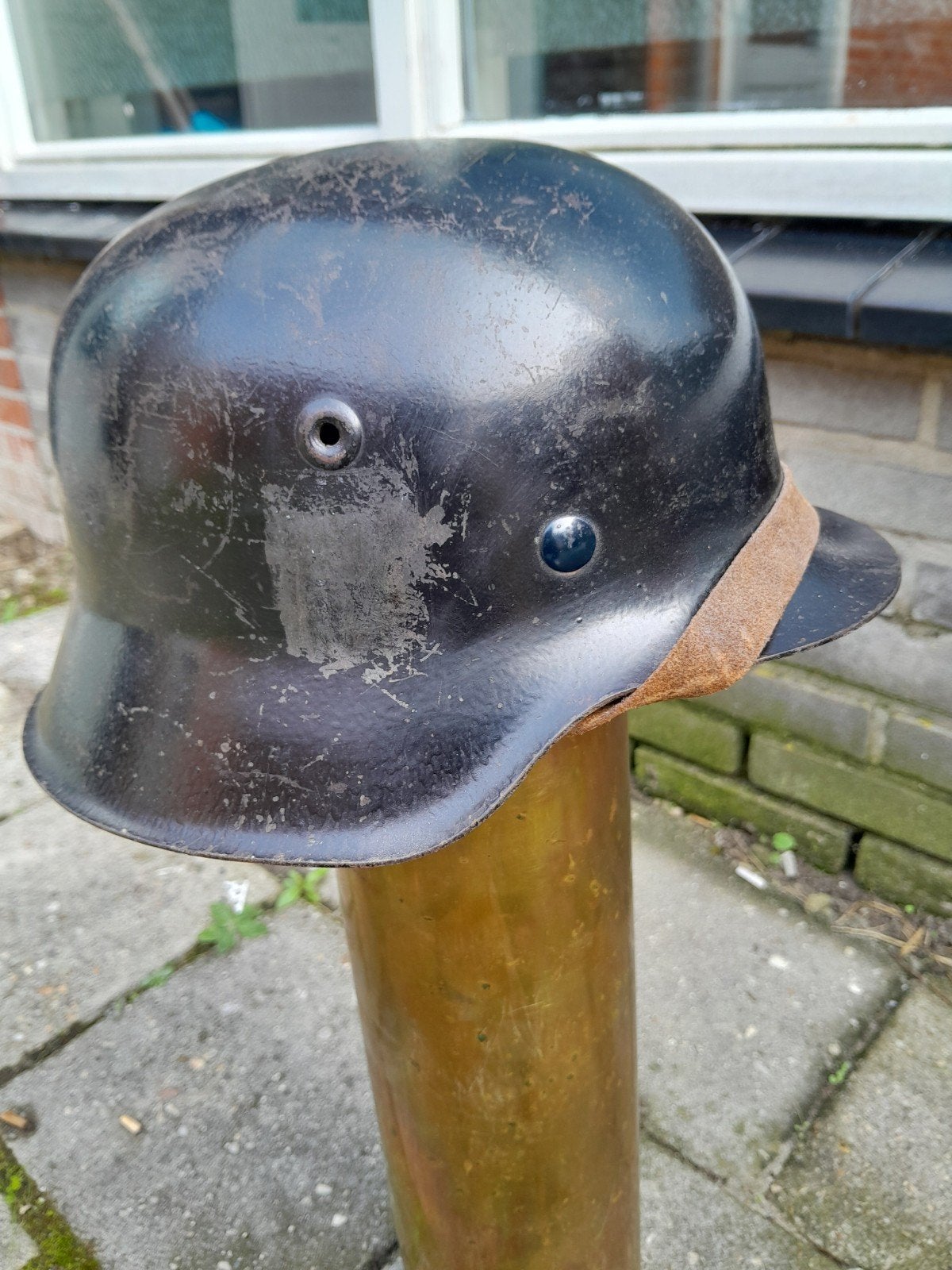 originele Duitse helm m42 quist helmmaat 64, Ophalen of Verzenden, Duitsland, Helm of Baret