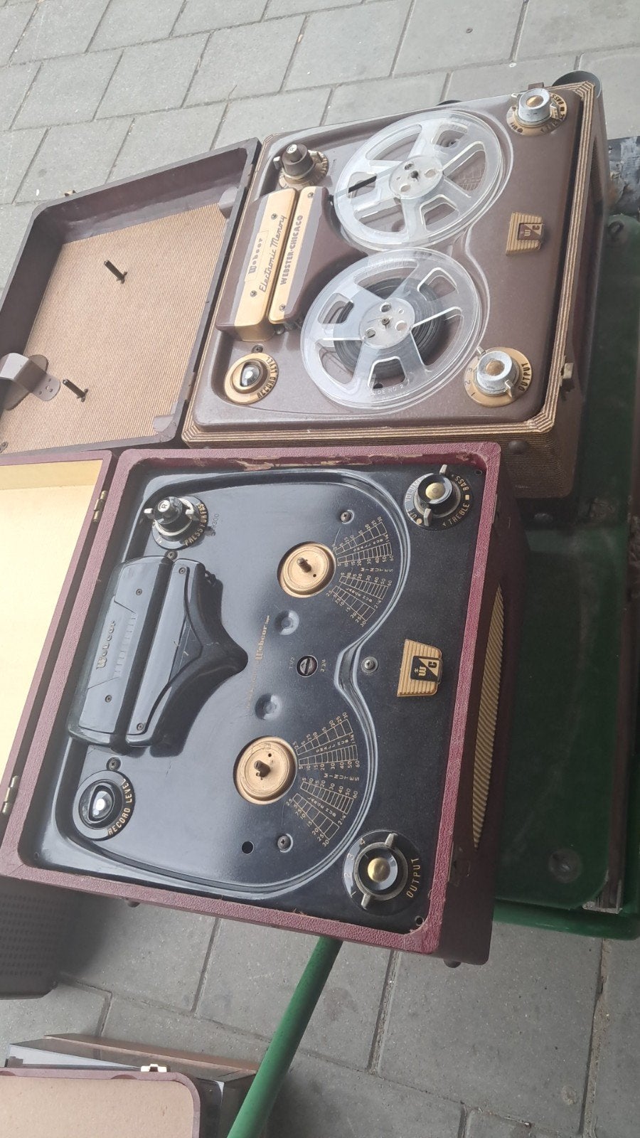 2 Zeldzame vintage  Amerikaanse Bandrecorders Jaren '50/'60, Ophalen of Verzenden, Bandrecorder, Met stofkap