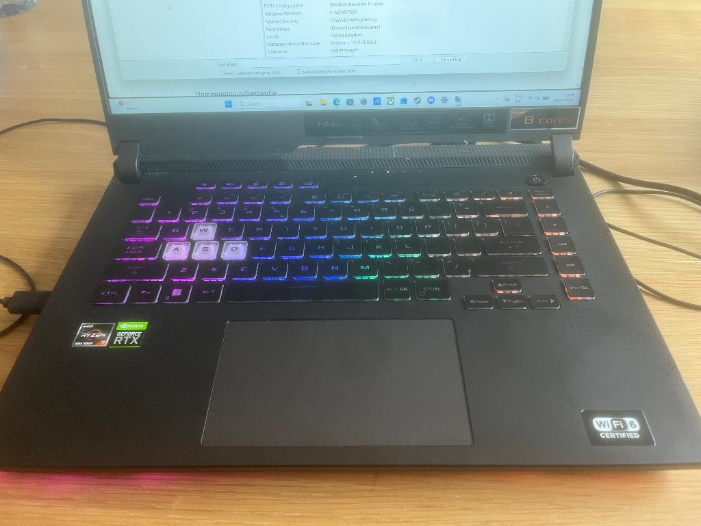 Asus Rog strix laptop, Computers en Software, Windows Laptops, Gebruikt, 15 inch, Ophalen of Verzenden, AMD Ryzen 7