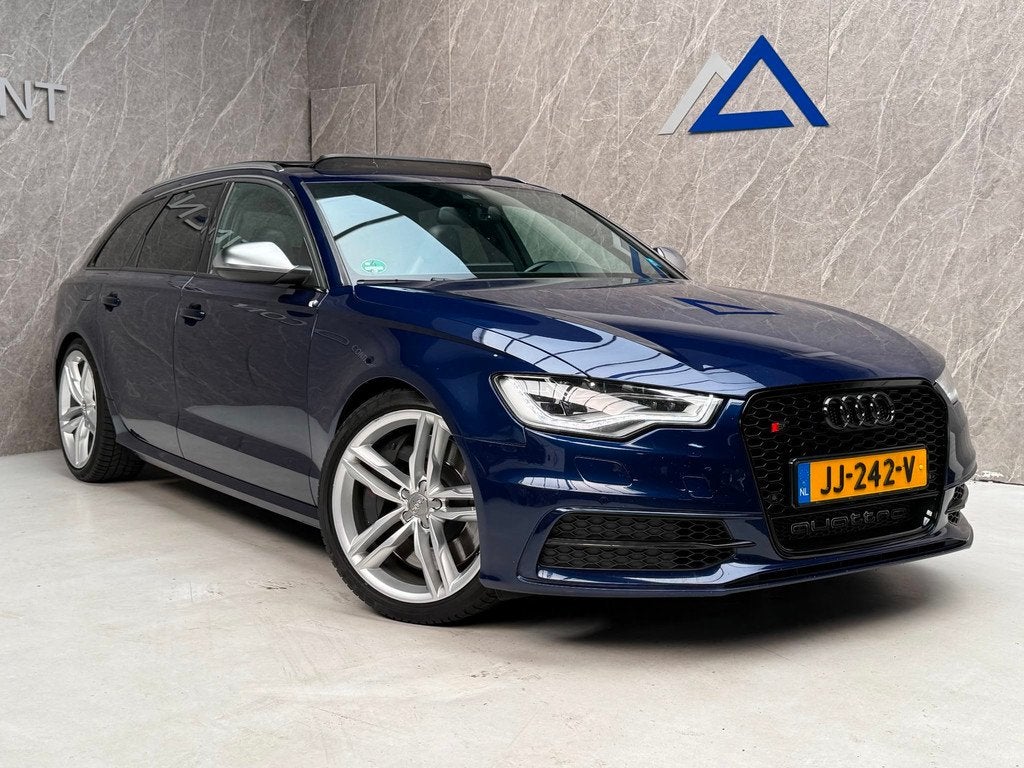 Audi S6 Avant 4.0 TFSI quattro 420 PK / Panorama / B&O / Car, Auto's, Audi, Automaat, Euro 5, Gebruikt, Blauw