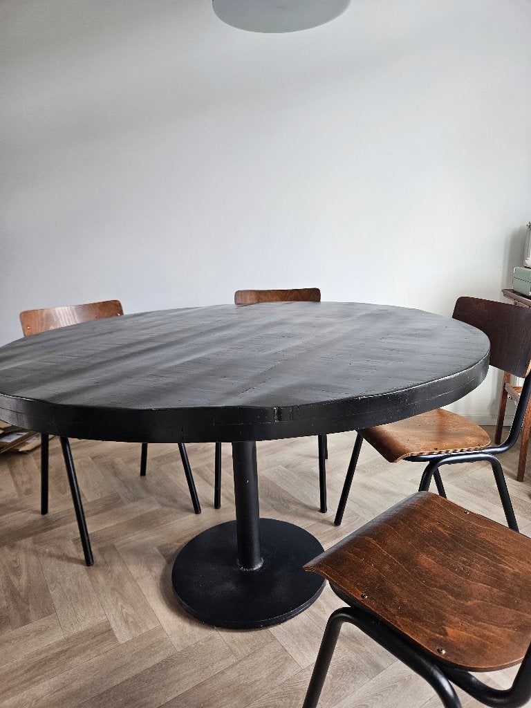 Mahoni Houten Eettafel, Ophalen, Overige materialen, Gebruikt, Rond