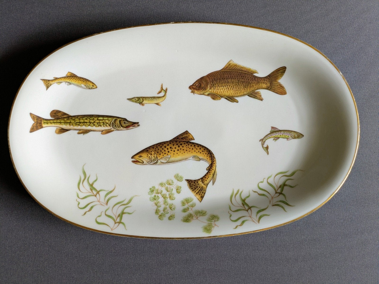 Vintage, Bavaria, vissen, schaal, upcycling, kado, servies, Ophalen of Verzenden