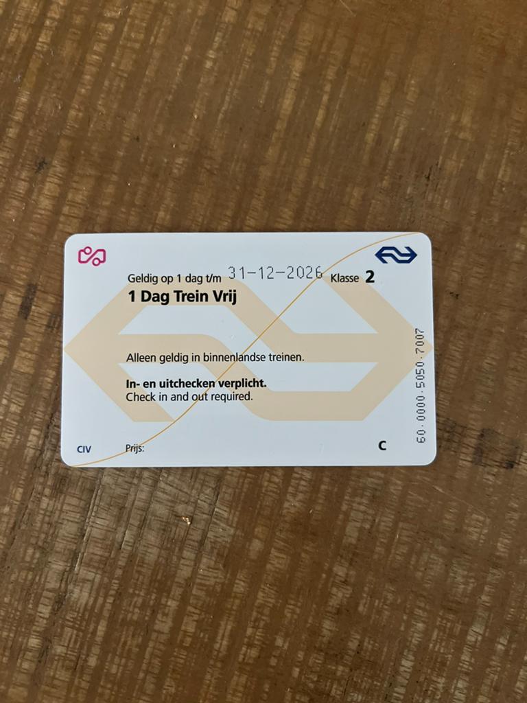 Trein kaartje, Eén persoon, Trein, Algemeen kaartje