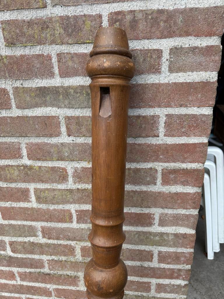 Unieke eiken blokfluit - 130 cm - handgemaakt, Ophalen, Gebruikt