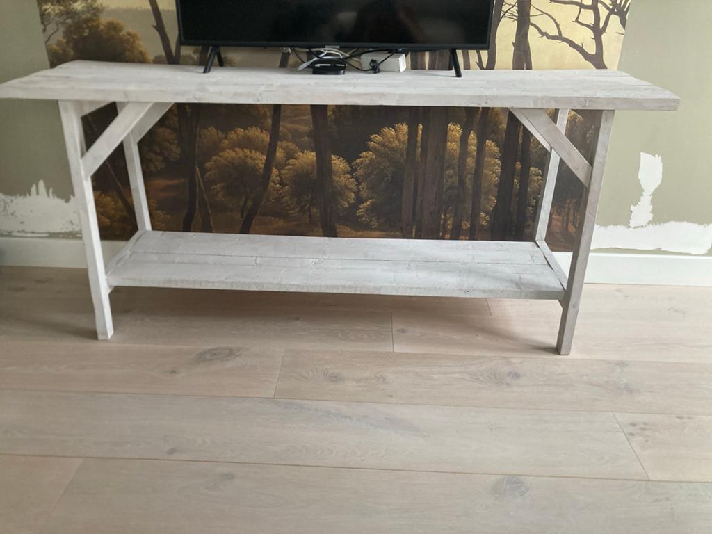 Huisje Sfeer houten dressoir / sidetable 180x80x49 cm, Ophalen, Zo goed als nieuw, 150 tot 200 cm, Overige houtsoorten