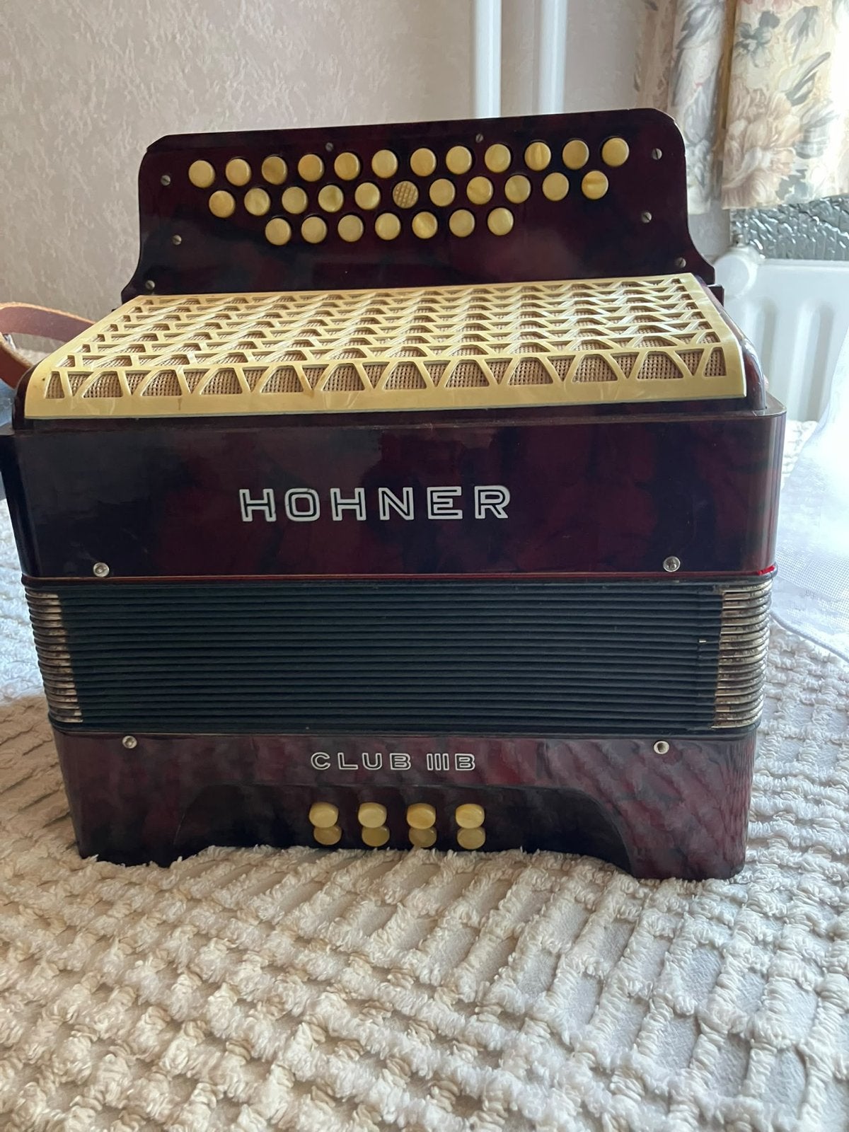 Hohner Club III B Accordeon - Zo goed als nieuw, Overige formaten, Ophalen of Verzenden, Zo goed als nieuw, Knopaccordeon