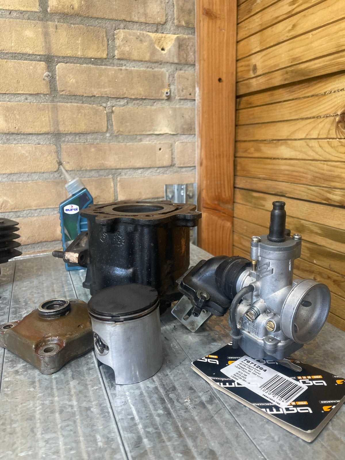 125cc LC cilinder set met 23 Polini carb goed bod ben vlot, Ophalen of Verzenden, Gebruikt, Cilinder