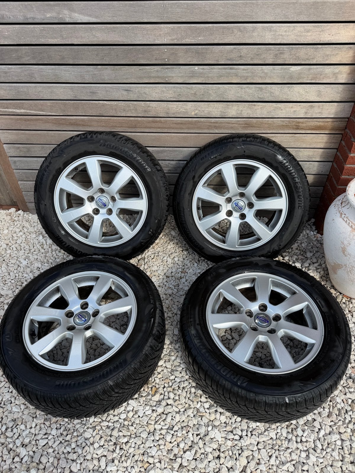 Volvo v70 16 inch winterbanden met velgen 225/55R16, Ophalen, Gebruikt, 16 inch, Banden en Velgen