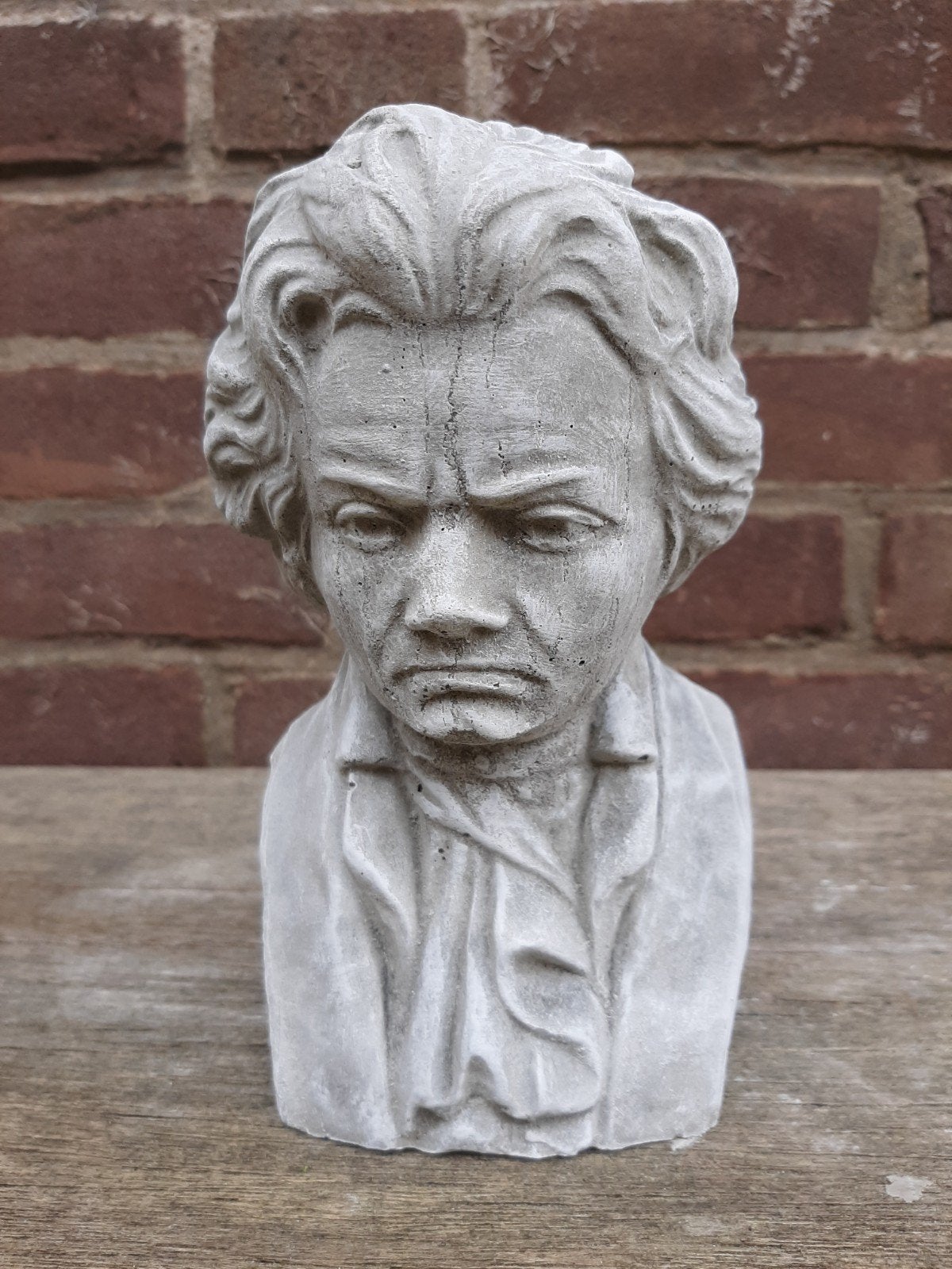 Beethoven buste betonnen beeld borstbeeld tuinbeeld beton, Ophalen of Verzenden, Overige materialen, Overige typen