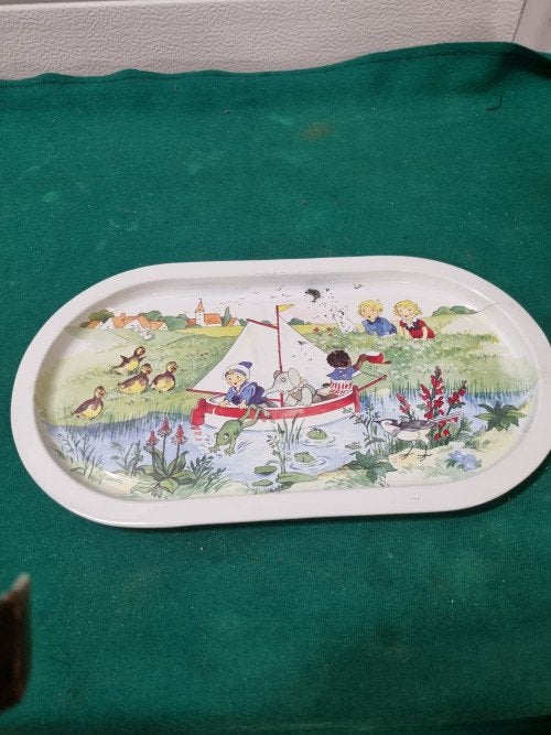dienblad blik dieren en kinderen, Ophalen of Verzenden, 'T Olde Gre-j, Info@toldegrej.nl, Endepoelstraat 20f Didam