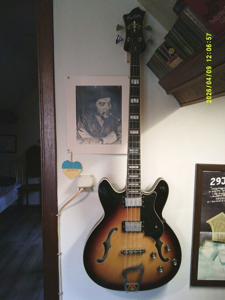 Hagstrom Viking bas, Muziek en Instrumenten, Ophalen, Zo goed als nieuw, Elektrisch