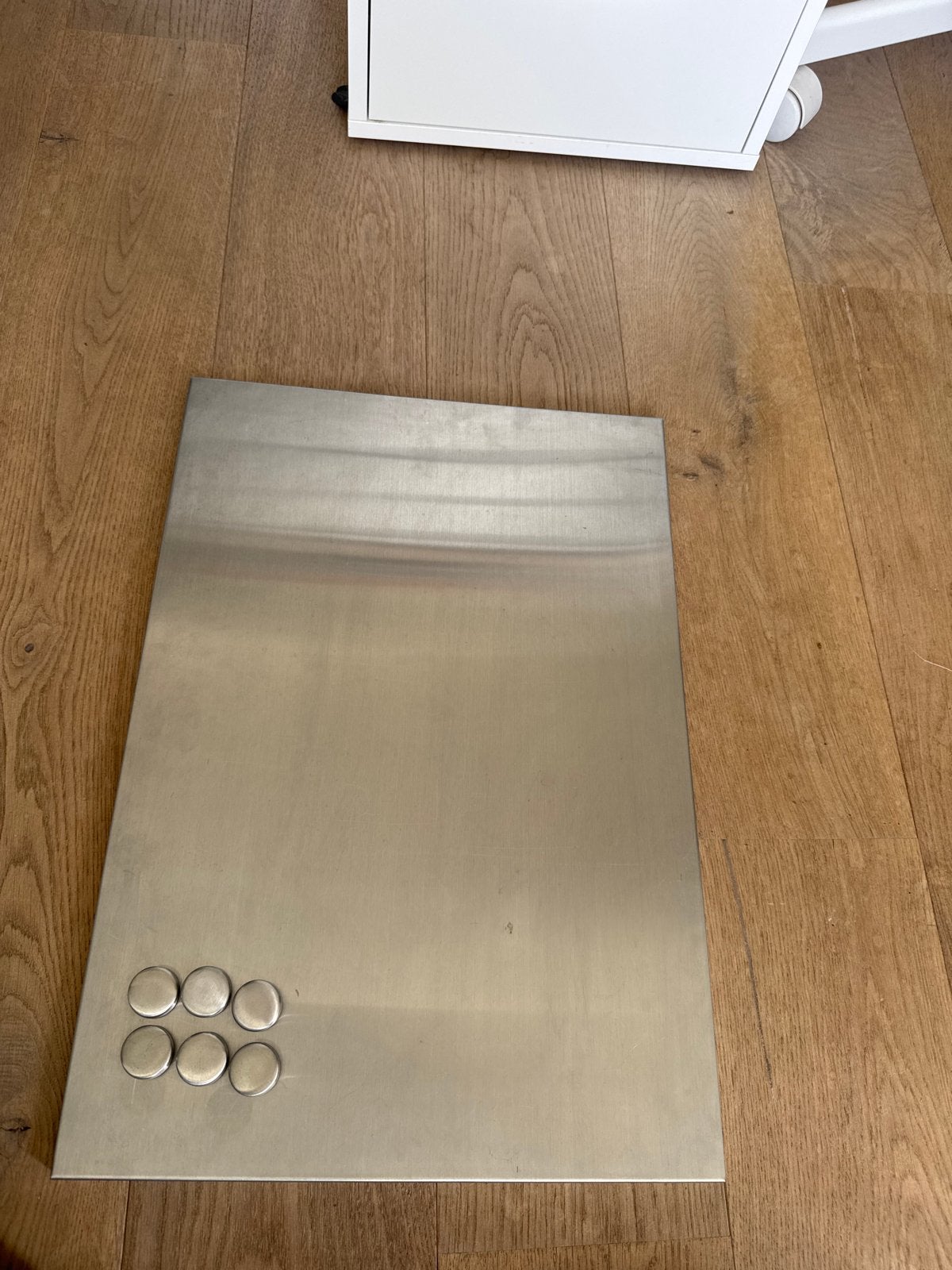 Magneetbord met 6 magneten - Basic, Ophalen, Metaal, Gebruikt, Zilver