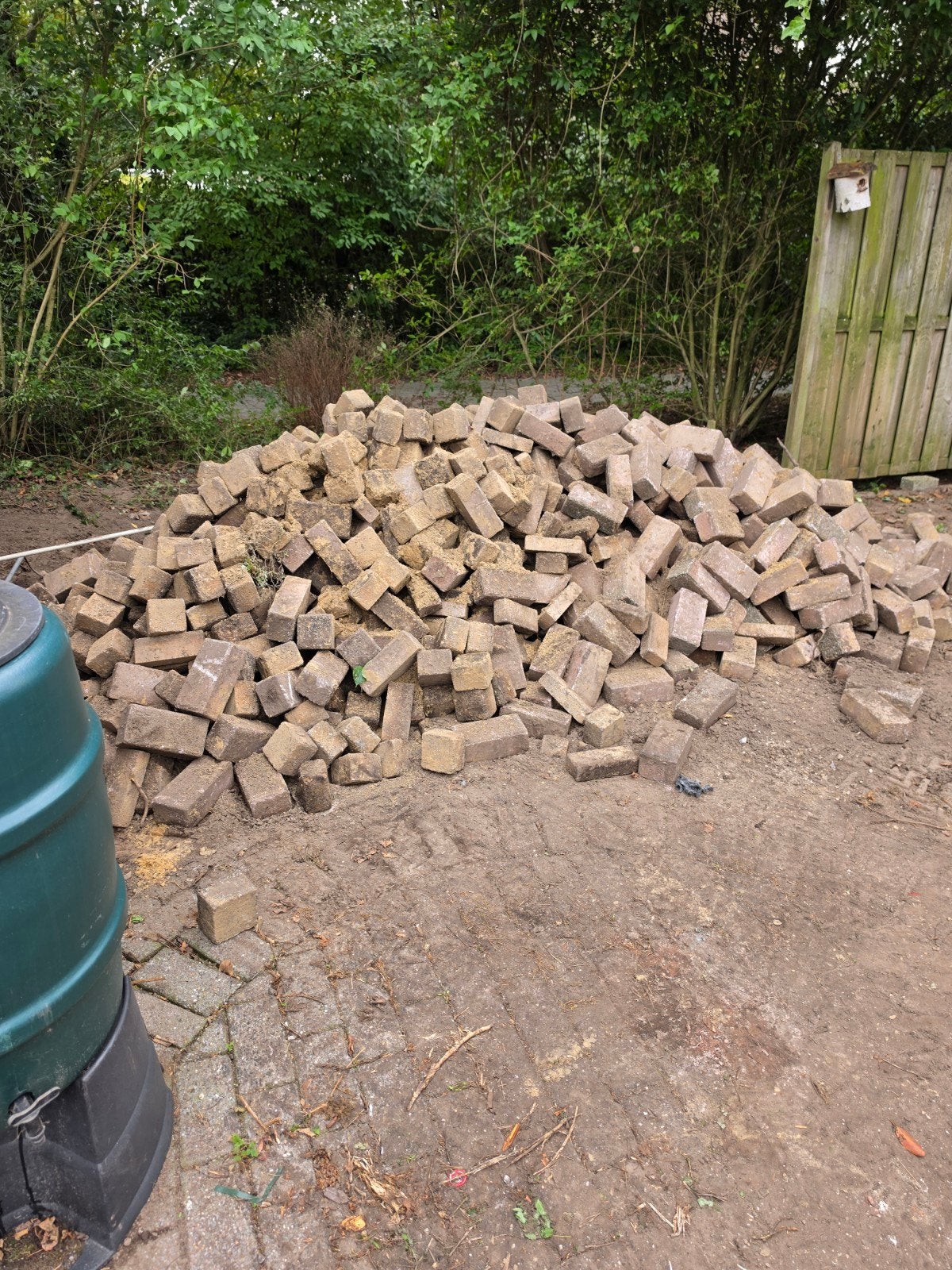 Gebruikte klinker stenen voor tuin of oprit, Tuin en Terras, Tegels en Klinkers, Ophalen, Gebruikt, Klinkers, 10 m² of meer