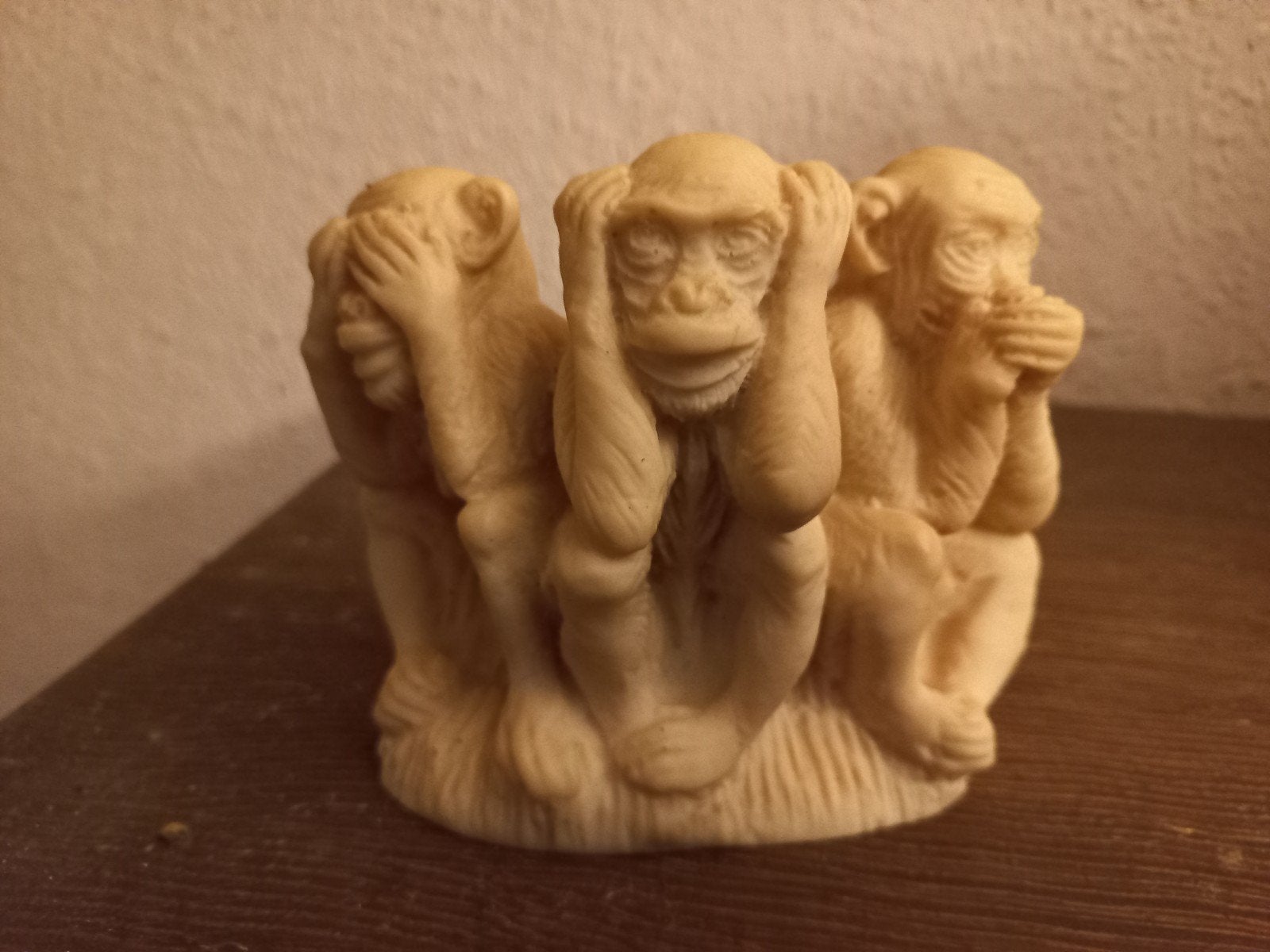 stenen beeldje horen zien en zwijgen, Verzamelen, Beelden en Beeldjes, Ophalen, Zo goed als nieuw, Dier