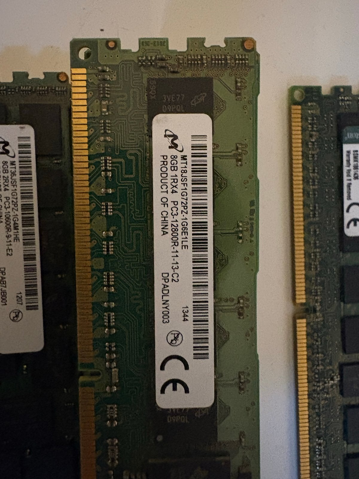 8x 8GB DDR3 RAM Geheugenmodule PC3-12800R, Gebruikt, Server, 8 GB, DDR3