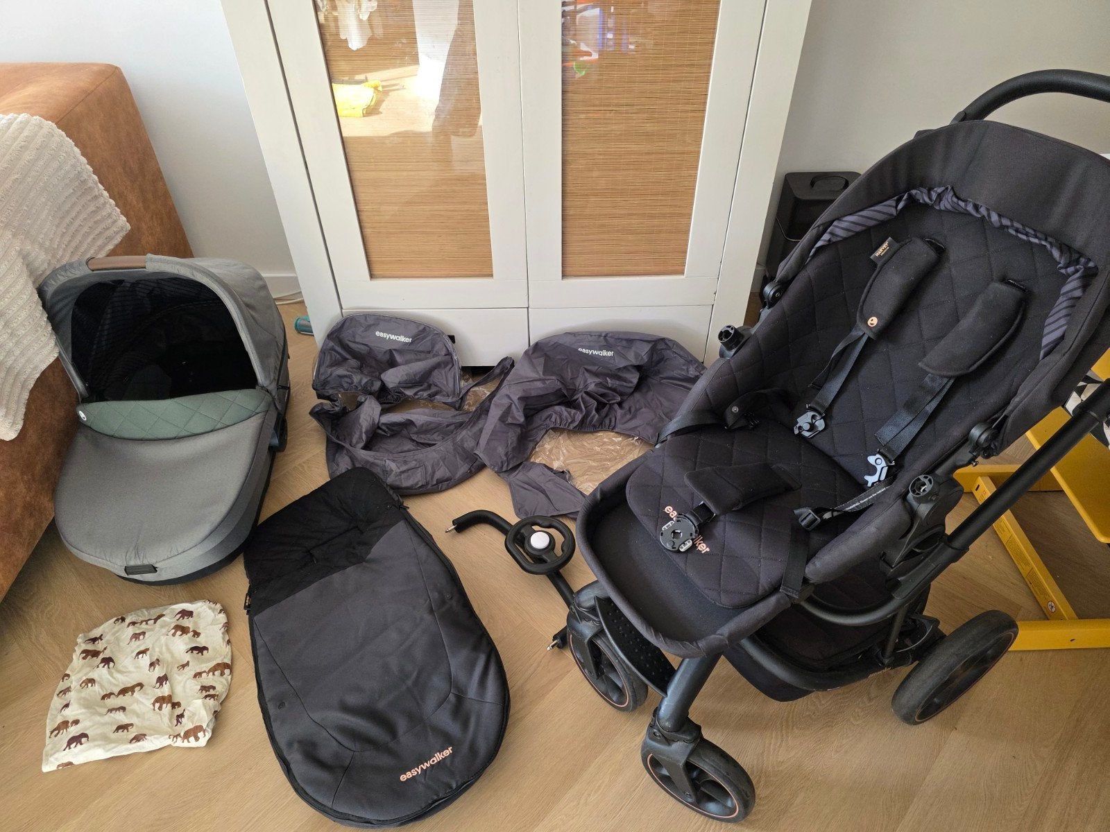 Easywalker Harvey 3 Premium Combiwagen met accessoires, Gebruikt, Combiwagen, Met reiswieg, Ophalen